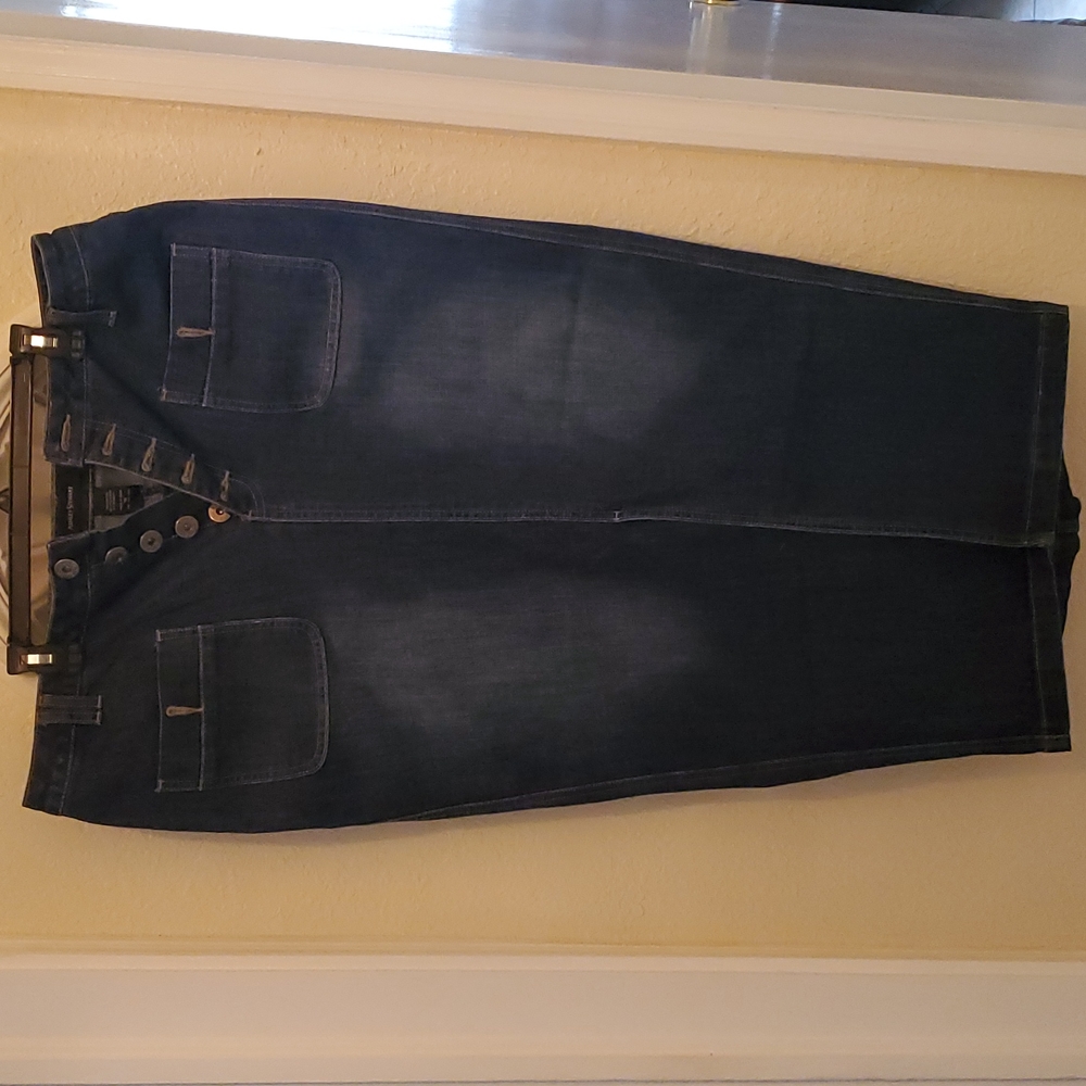 Ashley Stewart size 18, Stretch Blue Denim Jean Maxi Skirt